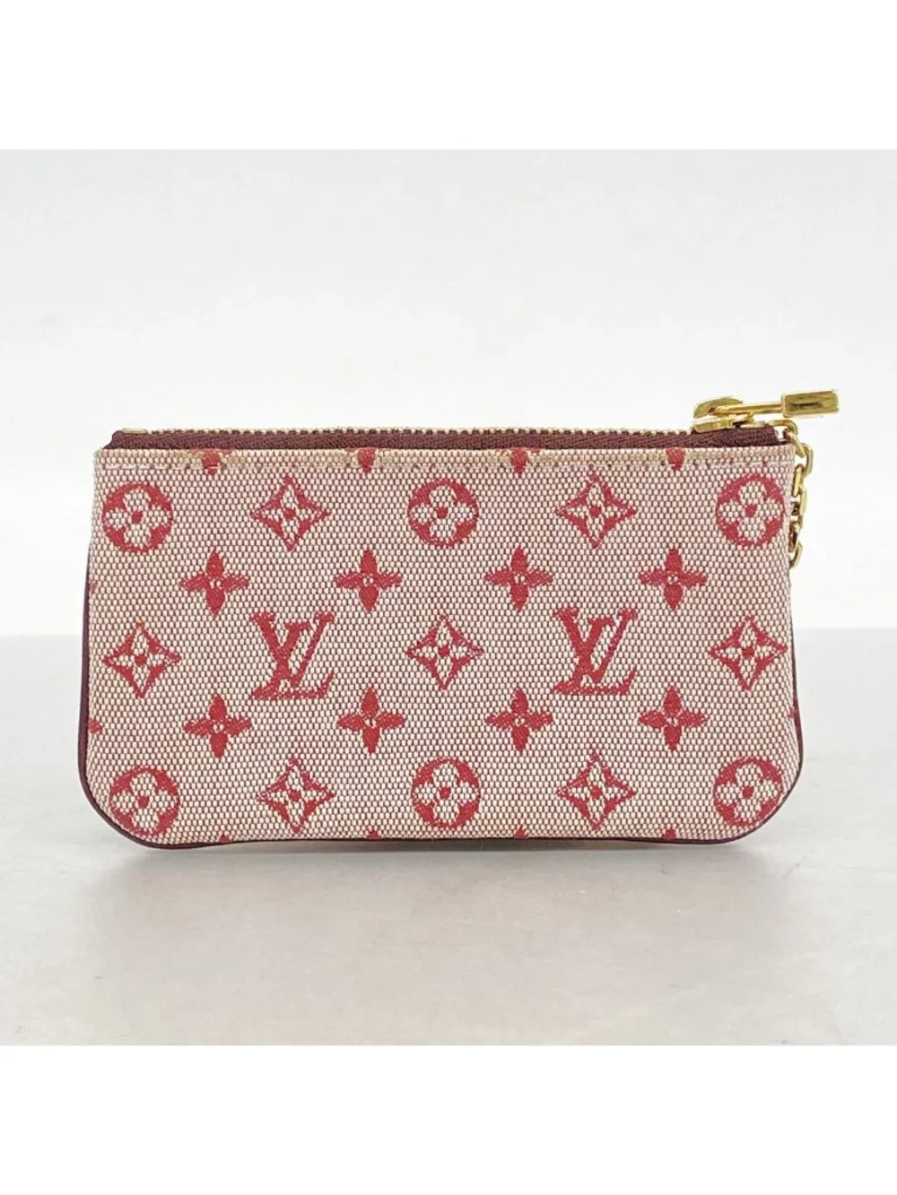 Louis Vuitton Coin Purse Monogram Mini Lin Pochette Cles Cerise